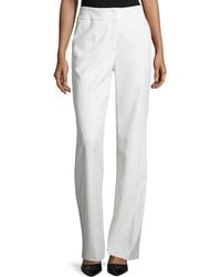 Escada Banded Waist Wool Pants - Lyst