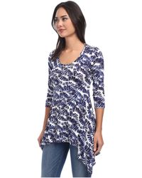 Karen Kane Kaleidoscope Handkerchief Top - Lyst
