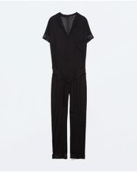 Zara Long Jumpsuit - Lyst