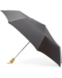 Alexander McQueen Black And Gold Skull Umbrella - Lyst