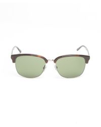 Gucci Havana Tortoise 54Mm Semi Rimless Sunglasses - Lyst