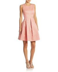 Eliza J Pleated Fit And Flare Dress - Lyst