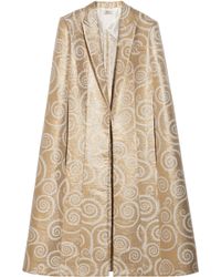 L'Wren Scott Metallic Jacquard Cape - Lyst