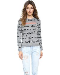 RED Valentino Beautiful Poem Sweater - Grey - Lyst