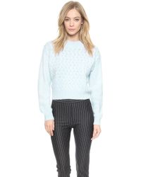 Lover Crop Basket Jumper - Powder - Lyst