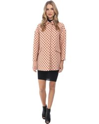 RED Valentino Micro Polka Dots Print Coat - Lyst