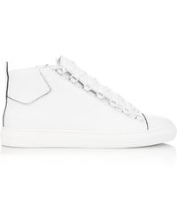 Balenciaga Arena Denim-Effect Leather Trainers - Lyst