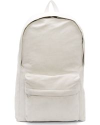 Ann Demeulemeester White Suede Large Backpack - Lyst