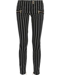 balmain striped jeans