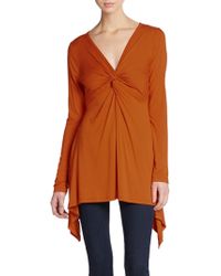 Karen Kane Twist-Front Top - Lyst