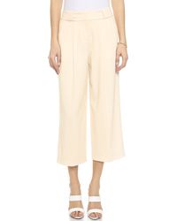 DKNY Cropped Trousers - Muslin - Lyst