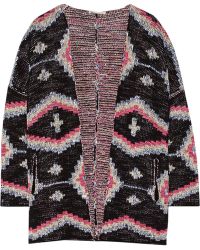 Maje Maori Knitted Cotton-Blend Cardigan - Lyst