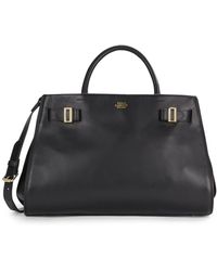 Vince Camuto Tab-Detailed Leather Satchel - Lyst