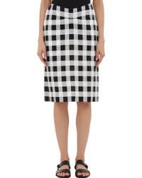 Derek Lam Gingham Basket-Weave Skirt - Lyst