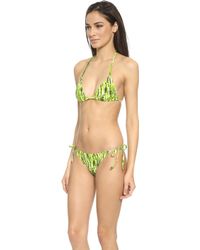 Proenza Schouler Classic Tie Dye Triangle Bikini - White - Lyst