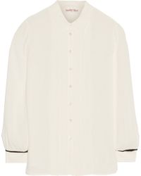 See By Chloé Pleated Crepe Shirt - Lyst