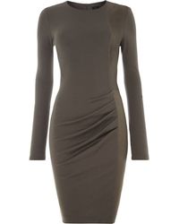 Joseph Grove Wool Ruched Dress - Lyst