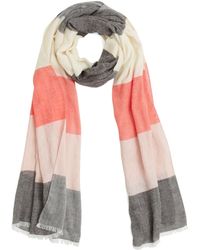 Tory Burch Multi-Stripe Logo Jacquard Scarf - Lyst