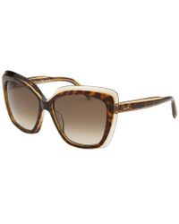 Emilio Pucci Women'S Cat Eye Havana And Honey Sunglasses - Lyst