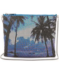 Whiting & Davis Palms Cross Body Pouch - Blue Multi - Lyst