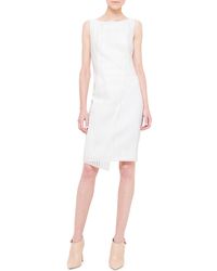 Akris Metallic-Striped Wrap-Front Dress - Lyst
