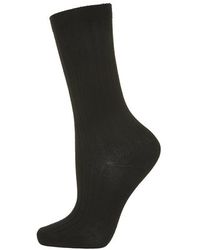 Topshop Modal Blend Ribbed Ankle Socks - Lyst