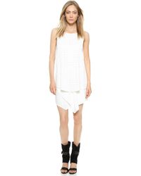 Jay Ahr Sleeveless Studded Dress - White/White - Lyst