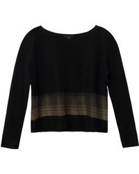 Helmut Lang Sheer Stripe Fine-Knit Sweater - Lyst