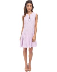 Rebecca Taylor Sleeveless Stretch Godet Dress - Lyst
