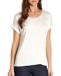 Elie Tahari Ilana Stretch-Silk Blouse - Lyst