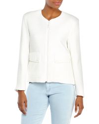 Sandro Ribbed Jacket - Lyst