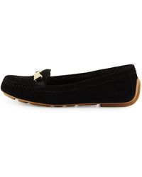 Kate Spade Peso Shearling-Lined Suede Loafer - Lyst