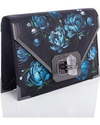 Marchesa Valentina Floral Lizard Envelope Clutch Bag - Lyst