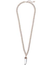 Guess Horn Pendant Necklace - Lyst
