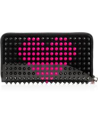 Christian Louboutin Panettone Spiked Patent-Leather Wallet - Lyst