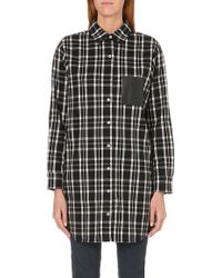 Maje Flannel Shirt Dress - Lyst