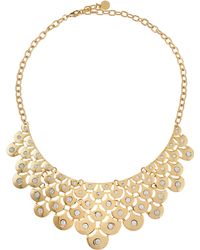 R.j. Graziano Crystal Metal Mesh Bib Necklace - Lyst