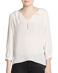 Joie Lydie Silk-Crepe Blouse - Lyst