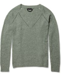 Burberry Prorsum Cashmere V-Neck Sweater - Lyst