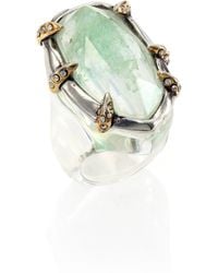 Alexis Bittar Jardin Mystere Lucite & Crystal Crackle Cocktail Ring - Lyst