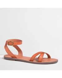 j crew brown sandals