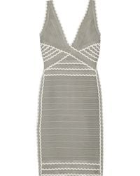Hervé Léger Kenna Scalloped Bandage Mini Dress - Lyst