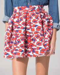 Maje Skirt - Fancy Leopard Print Neoprene - Lyst