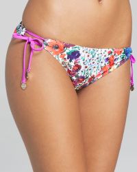 Mink Pink Secret Garden Side Tie Bikini Bottom - Lyst
