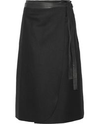 Jill Stuart Elle Tie-Waist Wool Midi Skirt - Lyst