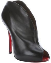 Christian Louboutin Black Calfskin 'Chester Fille' Ankle Booties - Lyst
