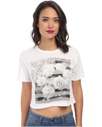 Converse Roses Flag Crop Tee - Lyst