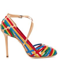 Charlotte Olympia Mariachi Woven Suede Sandals - Lyst