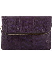 Zagliani Snakeskin Capriccio Clutch - Lyst