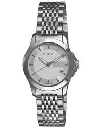 Gucci Women'S G Timeless Silver G Dial - Lyst